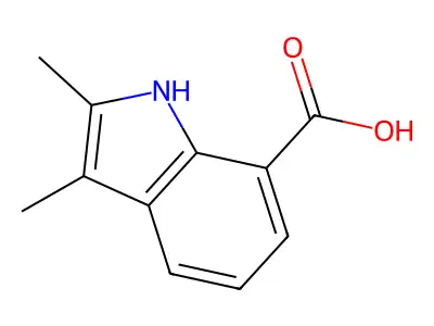 2,3-Dimethyl-7-indolecarboxylic acid structure