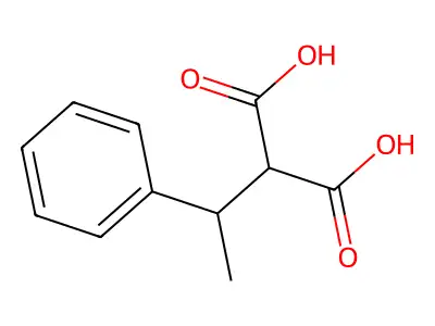 2-(1-Phenylethyl)malonic acid structure