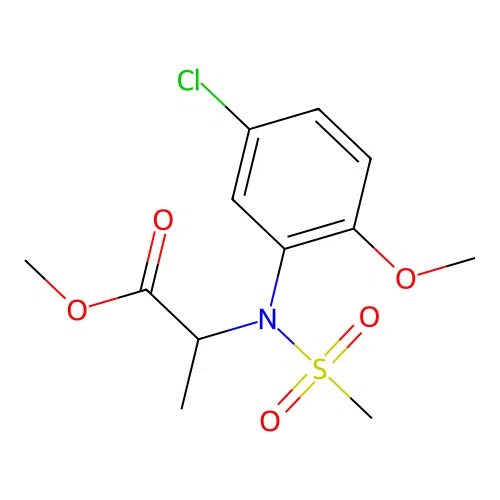 Methyl N-(5-chloro-2-methoxyphenyl)-N-(methylsulfonyl)alaninate structure