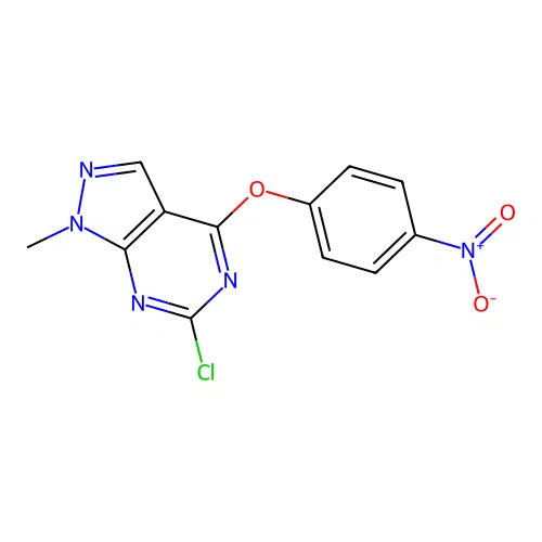 6-Chloro-1-methyl-4-(4-nitrophenoxy)-1h-pyrazolo[3,4-d]pyrimidine structure