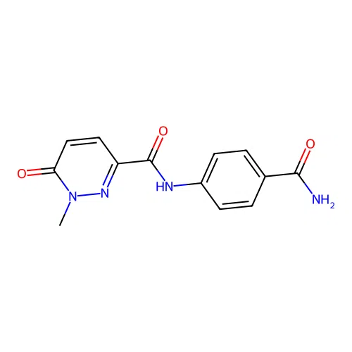 N-(4-carbamoylphenyl)-1-methyl-6-oxo-1,6-dihydropyridazine-3-carboxamide structure