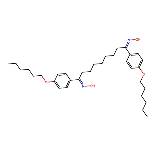 (1Z,9E)-1,9-bis[4-(hexyloxy)phenyl]-N,N'-dihydroxynonane-1,9-diimine structure