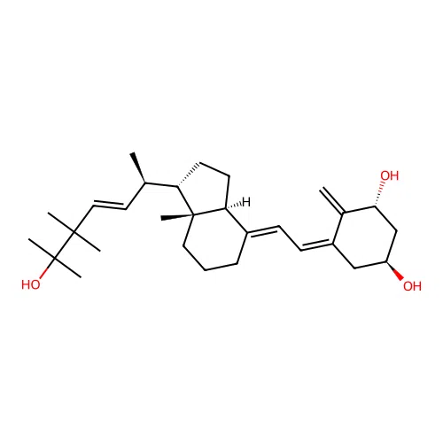 1,25-dihydroxy-24,24-dimethyl-22-dehydrovitamin D3 structure