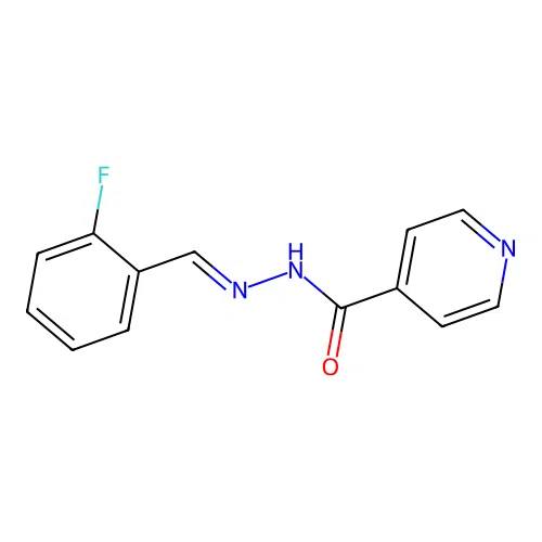N'-[(E)-(2-fluorophenyl)methylidene]isonicotinohydrazide structure