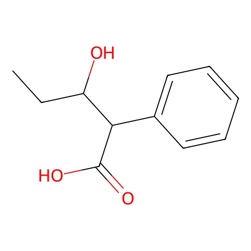 3-Hydroxy-2-phenylpentanoic acid structure