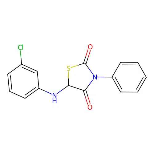 5-[(3-Chlorophenyl)amino]-3-phenyl-1,3-thiazolidine-2,4-dione structure