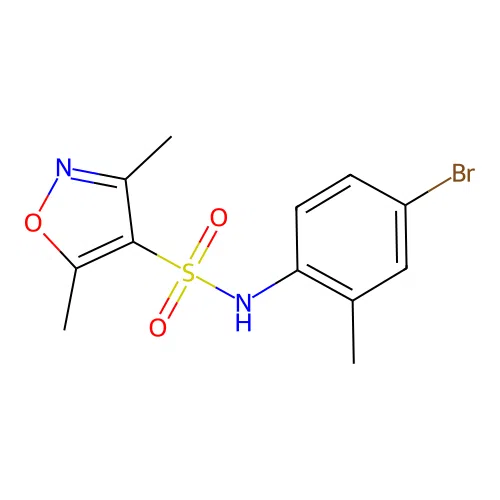 N-(4-bromo-2-methylphenyl)-3,5-dimethyl-1,2-oxazole-4-sulfonamide structure