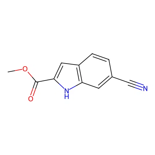 Methyl 6-cyano-1H-indole-2-carboxylate structure