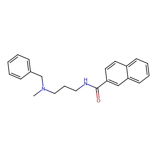 N-{3-[benzyl(methyl)amino]propyl}naphthalene-2-carboxamide structure