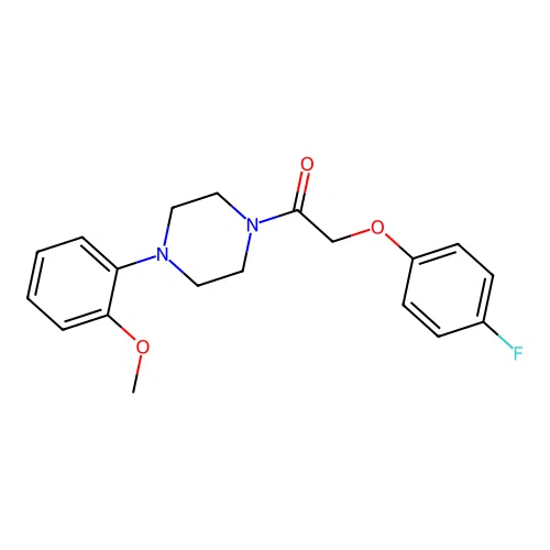 1-[(4-Fluorophenoxy)acetyl]-4-(2-methoxyphenyl)piperazine structure