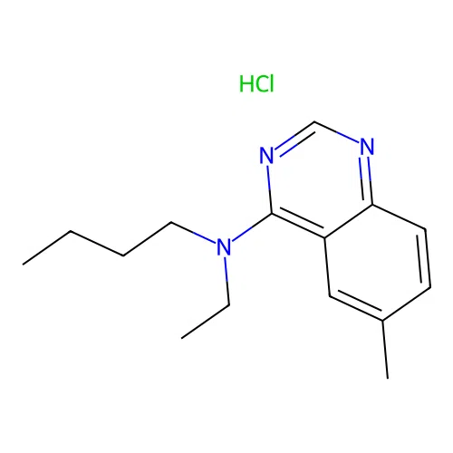 N-butyl-N-ethyl-6-methylquinazolin-4-amine hydrochloride structure