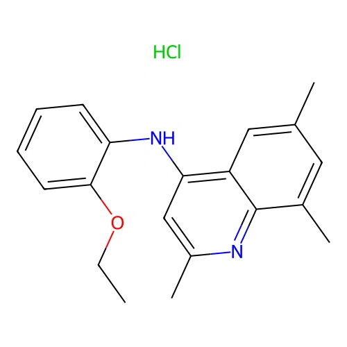 N-(2-ethoxyphenyl)-2,6,8-trimethylquinolin-4-amine hydrochloride structure