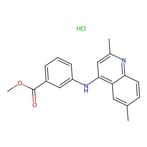 Methyl 3-((2,6-dimethylquinolin-4-yl)amino)benzoate hydrochloride structure