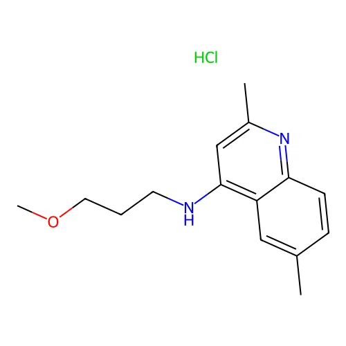 N-(3-methoxypropyl)-2,6-dimethylquinolin-4-amine hydrochloride structure