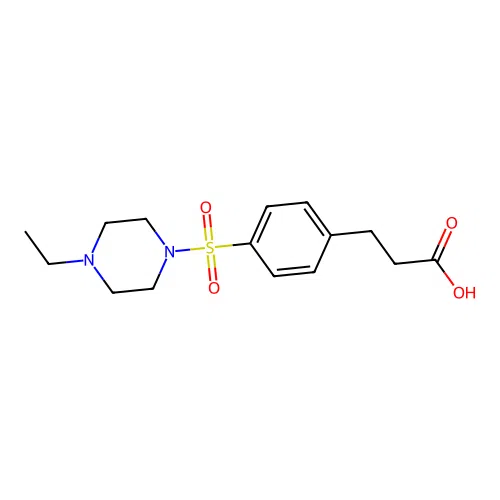 3-{4-[(4-Ethylpiperazin-1-yl)sulfonyl]phenyl}propanoic acid structure