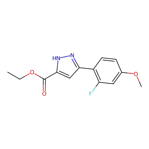 Ethyl 5-(2-Fluoro-4-methoxyphenyl)-1H-pyrazole-3-carboxylate structure