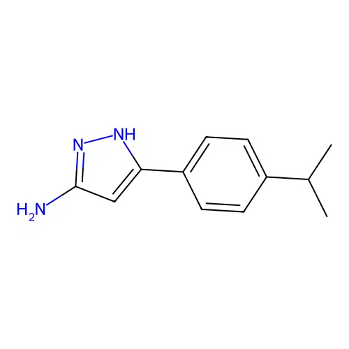 3-[4-(propan-2-yl)phenyl]-1H-pyrazol-5-amine structure