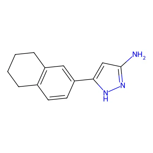 5-(5,6,7,8-tetrahydronaphthalen-2-yl)-1H-pyrazol-3-amine structure