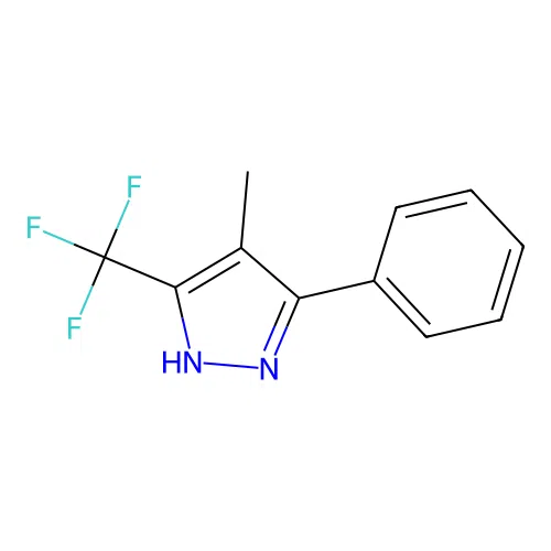 4-methyl-3-phenyl-5-(trifluoromethyl)-1H-pyrazole structure
