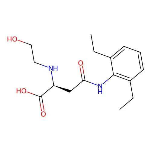 N4-(2,6-Diethylphenyl)-N2-(2-hydroxyethyl)-L-asparagine structure
