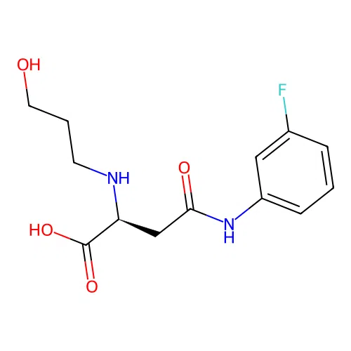 N4-(3-Fluorophenyl)-N2-(3-hydroxypropyl)-L-asparagine structure