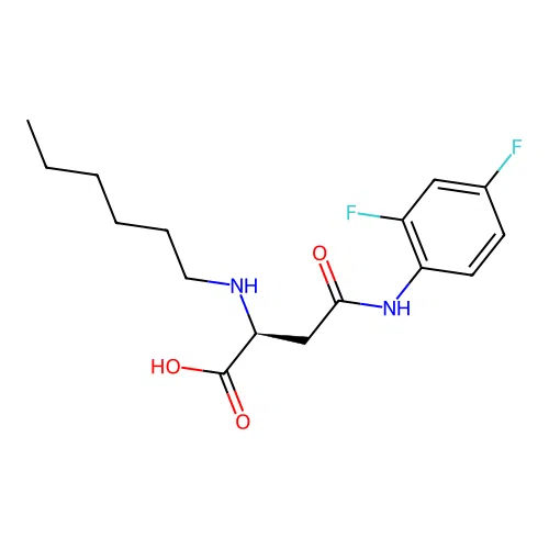 N4-(2,4-Difluorophenyl)-N2-hexyl-L-asparagine structure