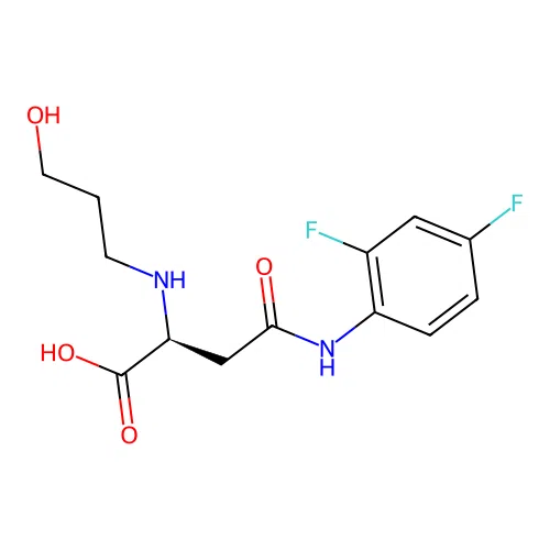 N4-(2,4-Difluorophenyl)-N2-(3-hydroxypropyl)-L-asparagine structure