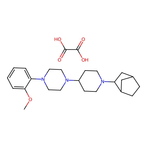 1-(1-(bicyclo[2.2.1]heptan-2-yl)piperidin-4-yl)-4-(2-methoxyphenyl)piperazine oxalate structure