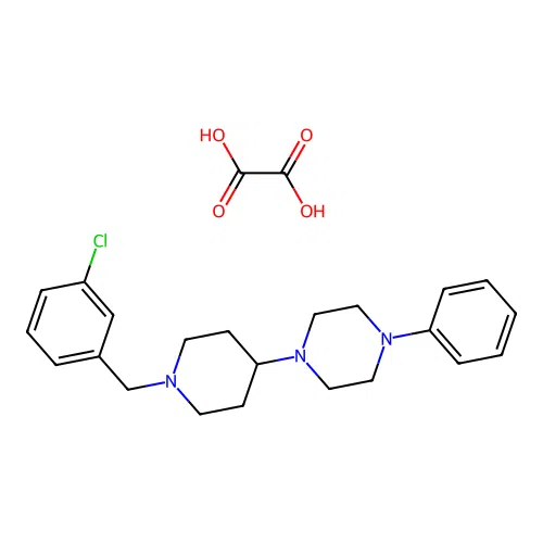 1-(1-(3-Chlorobenzyl)piperidin-4-yl)-4-phenylpiperazine oxalate structure