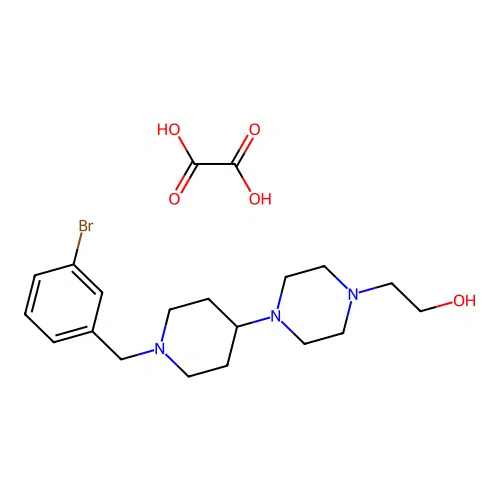 2-(4-(1-(3-Bromobenzyl)piperidin-4-yl)piperazin-1-yl)ethanol oxalate structure