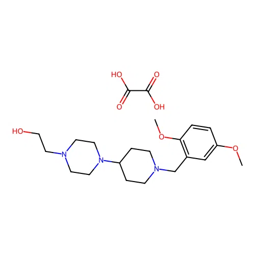 2-(4-(1-(2,5-Dimethoxybenzyl)piperidin-4-yl)piperazin-1-yl)ethanol oxalate structure