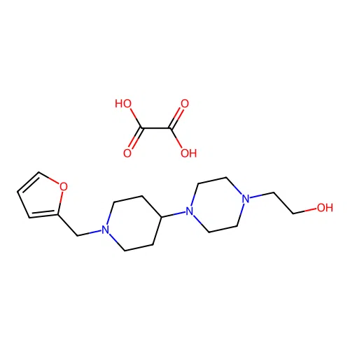 2-(4-(1-(Furan-2-ylmethyl)piperidin-4-yl)piperazin-1-yl)ethanol oxalate structure