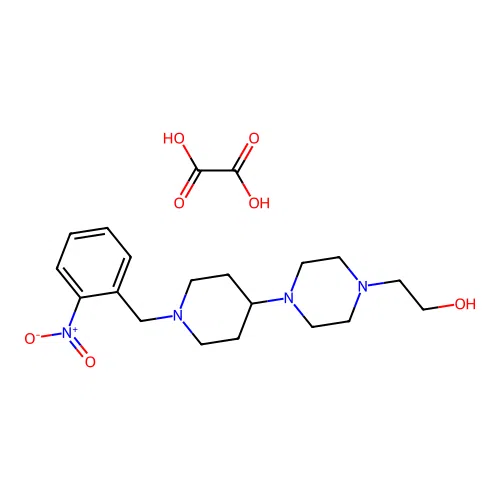 2-(4-(1-(2-Nitrobenzyl)piperidin-4-yl)piperazin-1-yl)ethanol oxalate structure