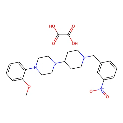 1-(2-Methoxyphenyl)-4-(1-(3-nitrobenzyl)piperidin-4-yl)piperazine oxalate structure
