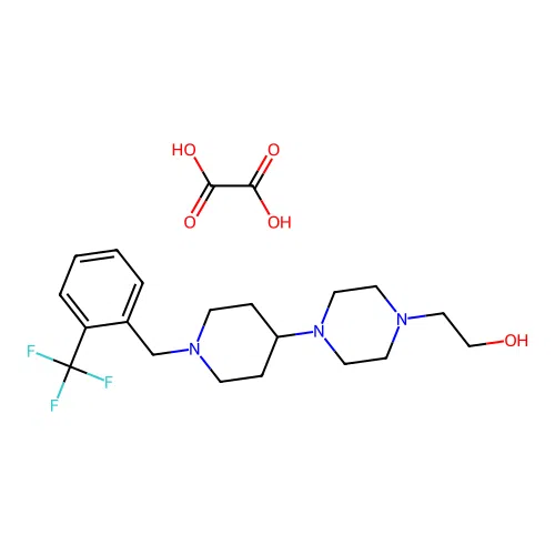 2-(4-(1-(2-(Trifluoromethyl)benzyl)piperidin-4-yl)piperazin-1-yl)ethanol oxalate structure