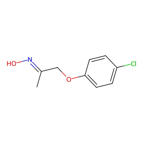 2-Propanone, 1-(4-chlorophenoxy)-, oxime structure