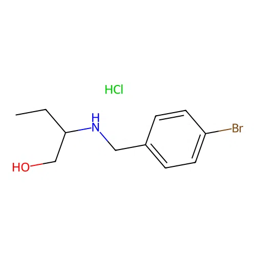 2-[(4-Bromobenzyl)amino]-1-butanol hydrochloride structure