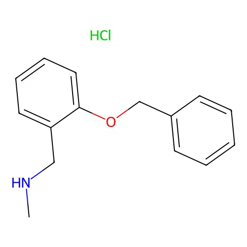 {[2-(Benzyloxy)phenyl]methyl}(methyl)amine hydrochloride structure