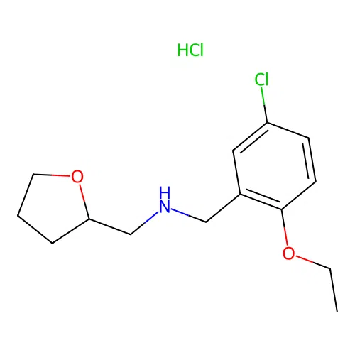 N-(5-chloro-2-ethoxybenzyl)-1-(tetrahydrofuran-2-yl)methanamine hydrochloride structure