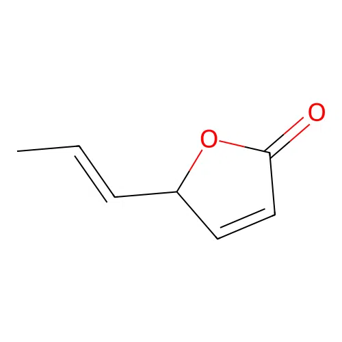 2-[(E)-prop-1-enyl]-2H-furan-5-one structure