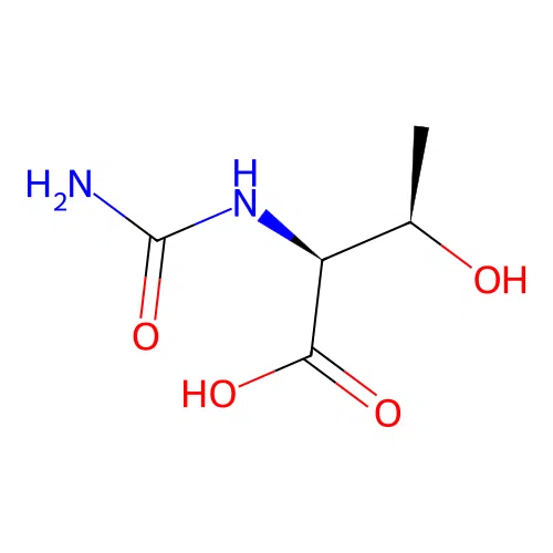 (2S,3R)-2-(carbamoylamino)-3-hydroxybutanoic acid structure