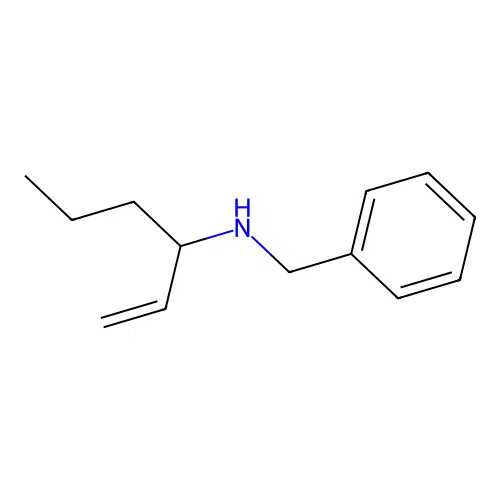 Benzenemethanamine, N-(1-ethenylbutyl)- structure