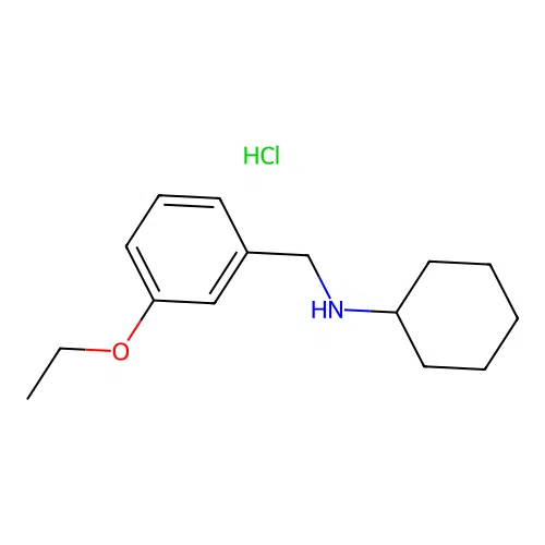 N-[(3-ethoxyphenyl)methyl]cyclohexanamine;hydrochloride structure