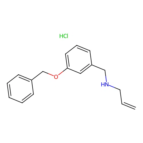 {[3-(Benzyloxy)phenyl]methyl}(prop-2-en-1-yl)amine hydrochloride structure