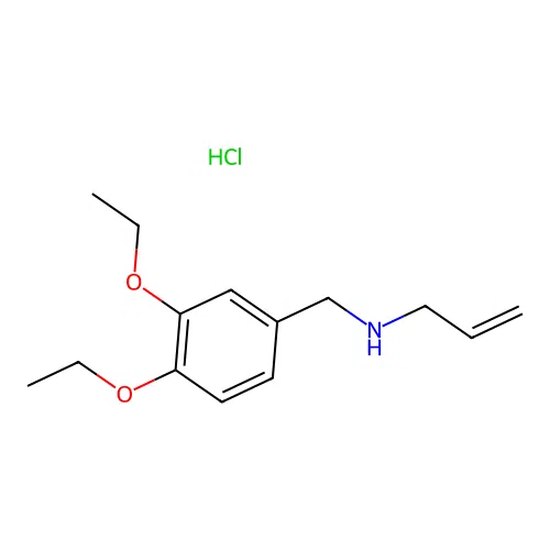 N-[(3,4-diethoxyphenyl)methyl]prop-2-en-1-amine;hydrochloride structure