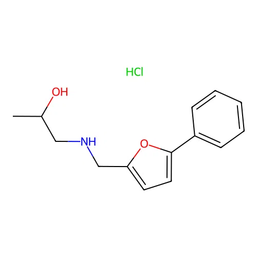 1-(((5-Phenylfuran-2-yl)methyl)amino)propan-2-ol hydrochloride structure