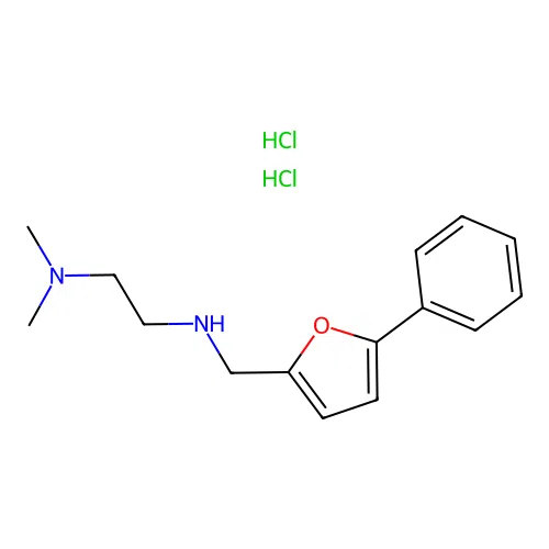N1,N1-dimethyl-N2-((5-phenylfuran-2-yl)methyl)ethane-1,2-diamine dihydrochloride structure