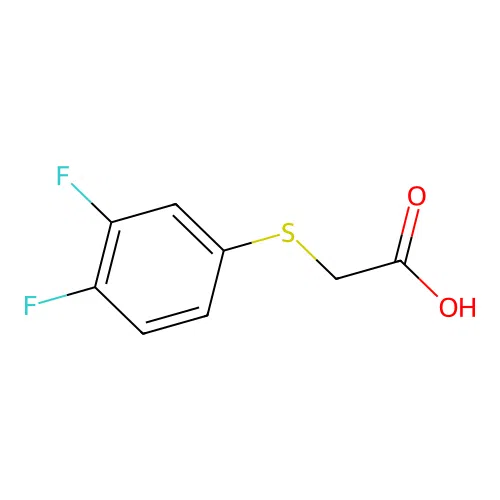 2-((3,4-Difluorophenyl)sulfanyl)acetic acid structure