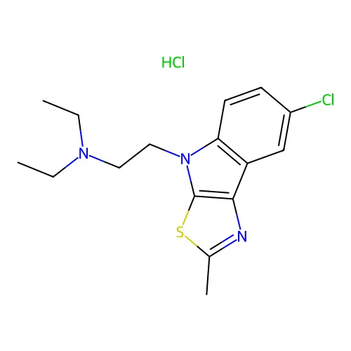 [2-(7-Chloro-2-methyl-thiazolo[5,4-b]indol-4-yl)-ethyl]-diethyl-amine structure