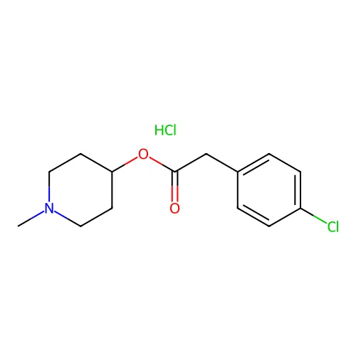 1-Methylpiperidin-4-YL 2-(4-chlorophenyl)acetate hydrochloride structure